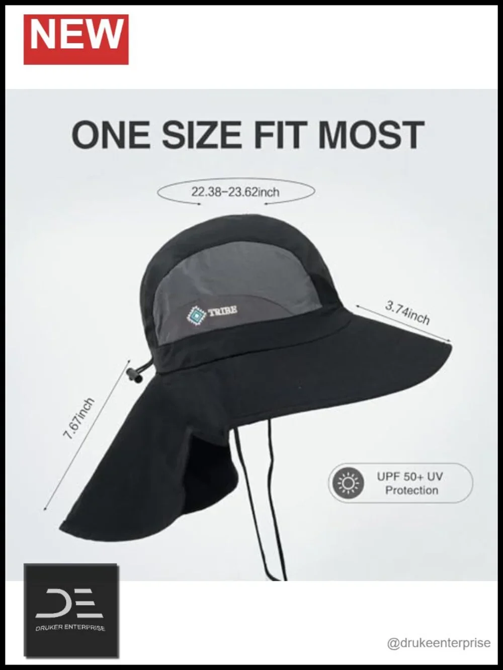 Quick-Dry Foldable Wide Brim UPF 50+ Sun Hat with Neck Flap